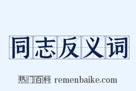 同志反义词是什么意思的图片